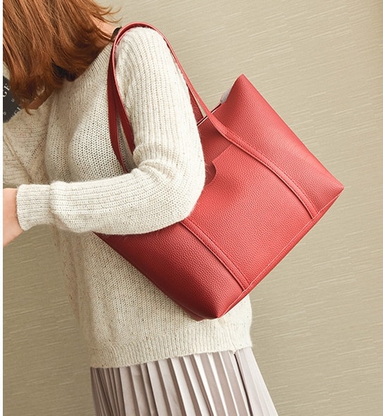 Premium Korea HandBag Set Import BG802 Red