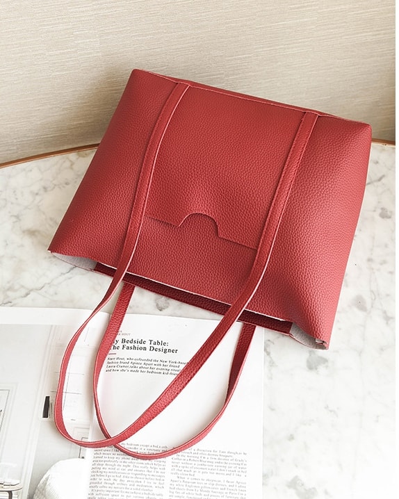 Premium Korea HandBag Set Import BG802 Red