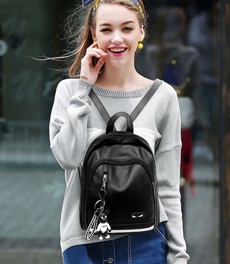 Tas Backpack Korea Import BG827 Black