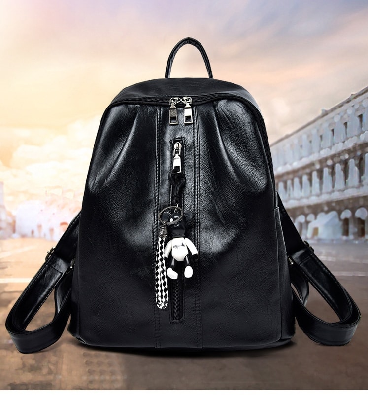 Tas Backpack Korea Import BG828 Black