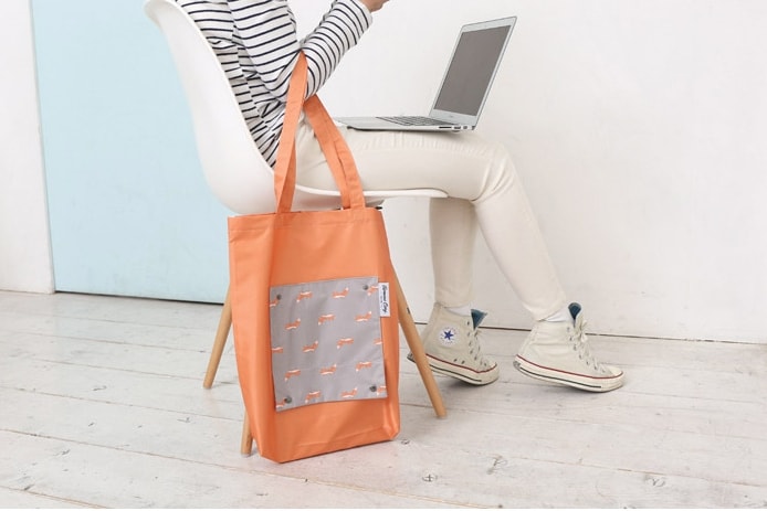 Foldable TOTE Bag Korea Import BG838 Orange