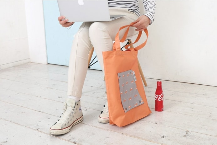 Foldable TOTE Bag Korea Import BG838 Orange