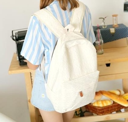 Lace Backpack Korea Import BG844 White