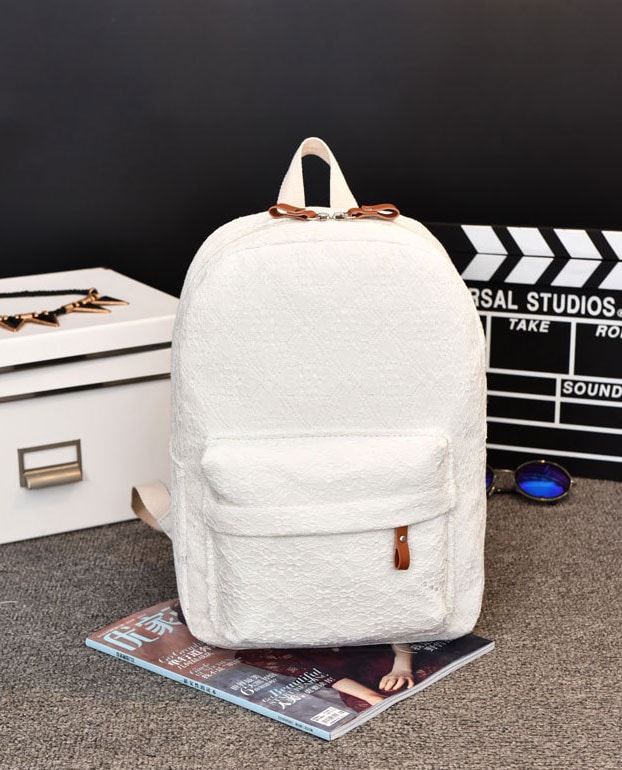 Lace Backpack Korea Import BG844 White