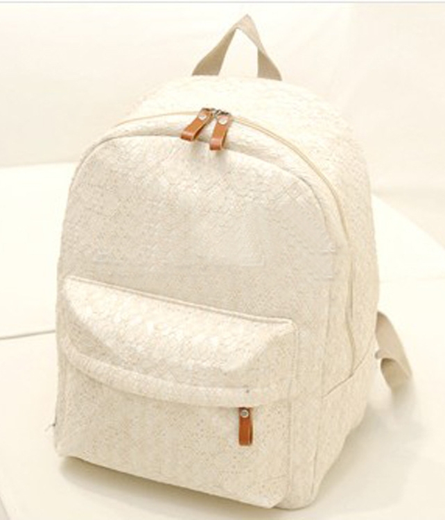 Lace Backpack Korea Import BG844 White