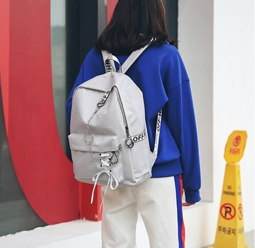 Premium Quality Backpack Import BG868 Grey