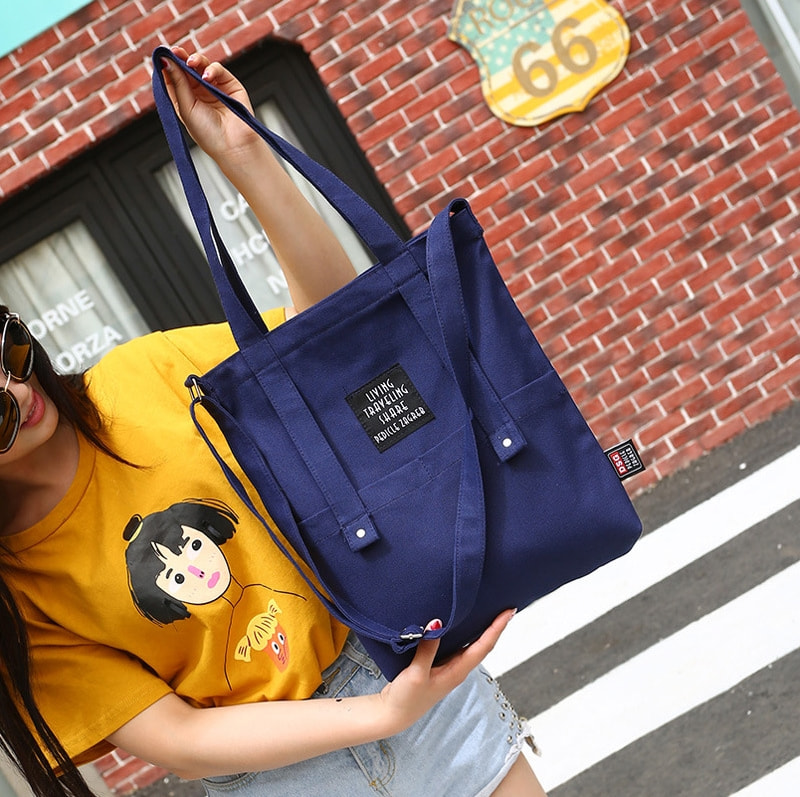 High Quality Tote Bag Import BG873 Navy