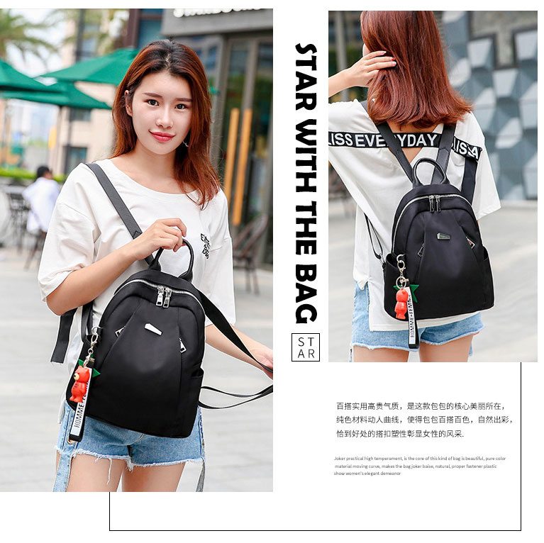 Tas Backpack Oxford Large Import BG904 Black