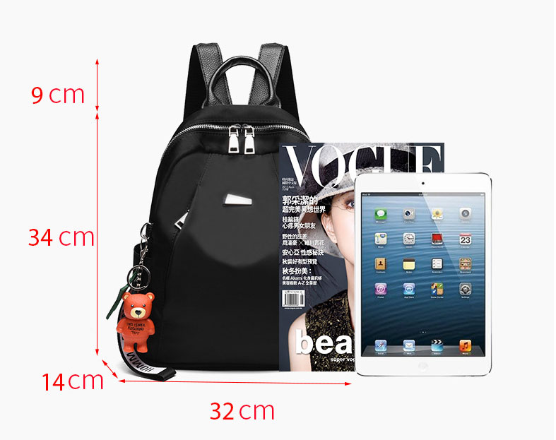 Tas Backpack Oxford Large Import BG904 Black