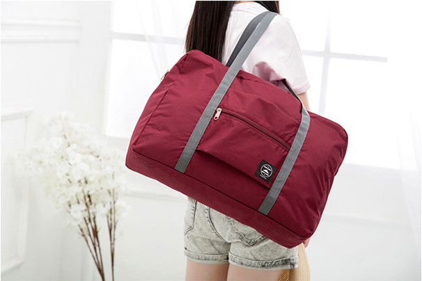 Foldable Travel Bag Import BG919 Maroon