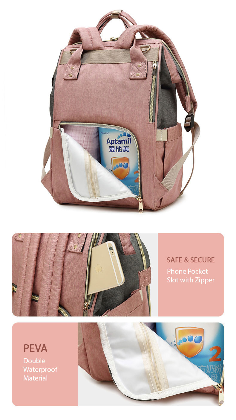 High Quality Maternity Backpack BG931 Pink