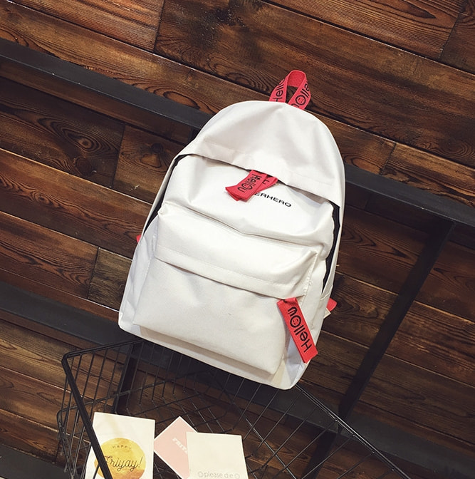 Backpack Kanvas Minimalis BG934 White