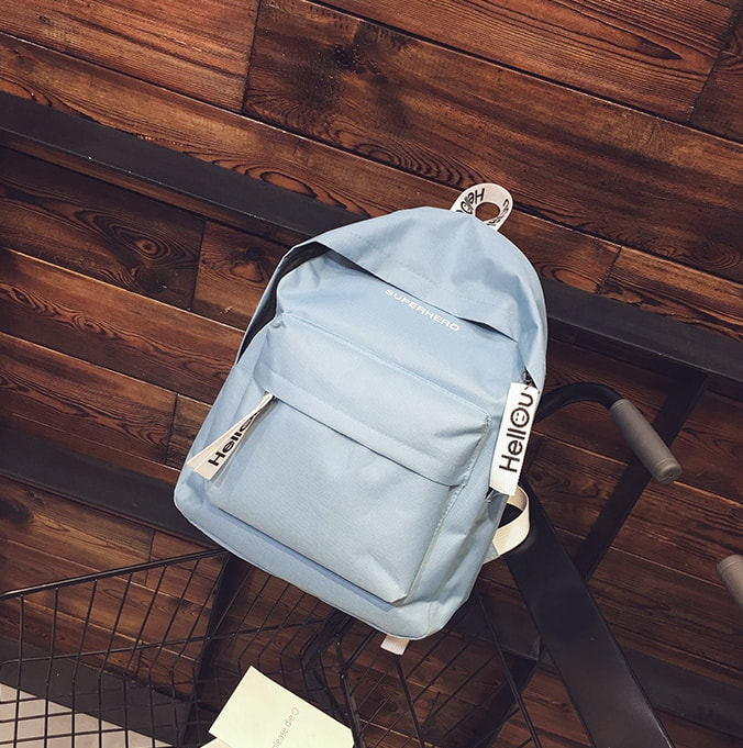 Tas Backpack Kanvas BG936 Light Blue