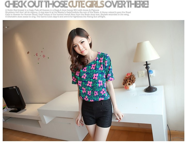 Blouse BL2142 Blue