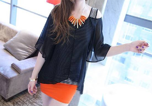 Blouse BL2198 Black +Inner