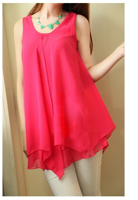 Blouse BL2199 Rose Red