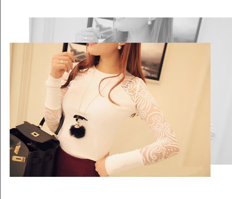 Lace Blouse BL2421 White