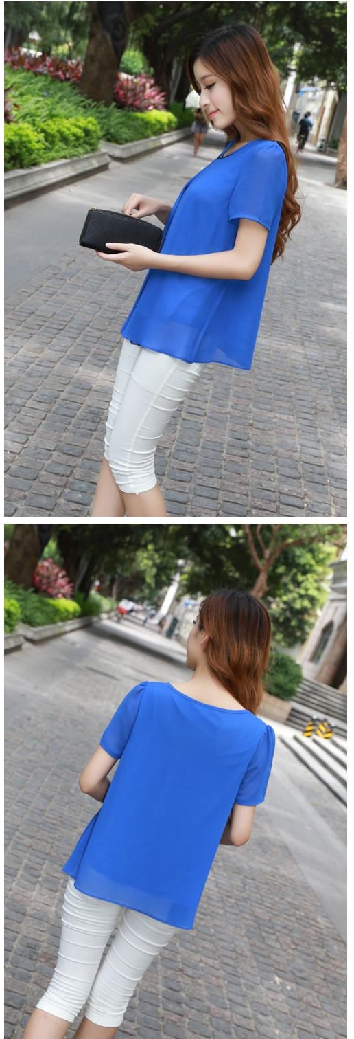 Blouse BL2422 Blue