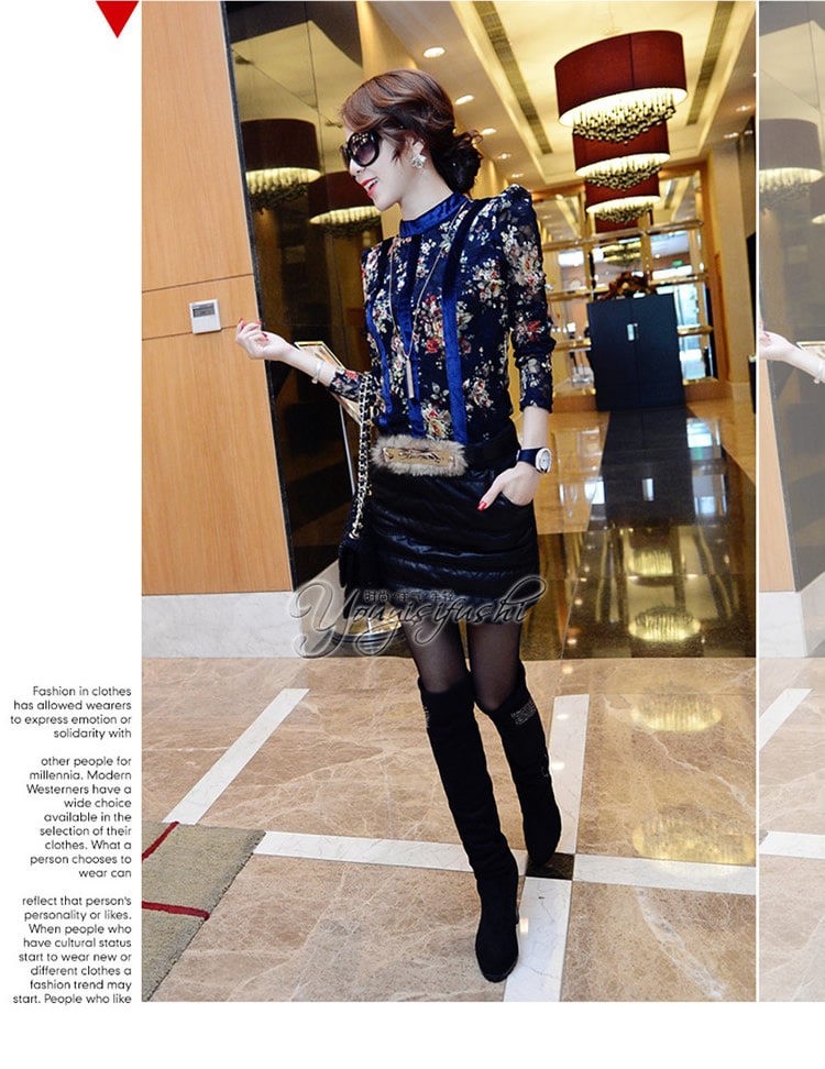 Lace Blouse BL2432 Blue