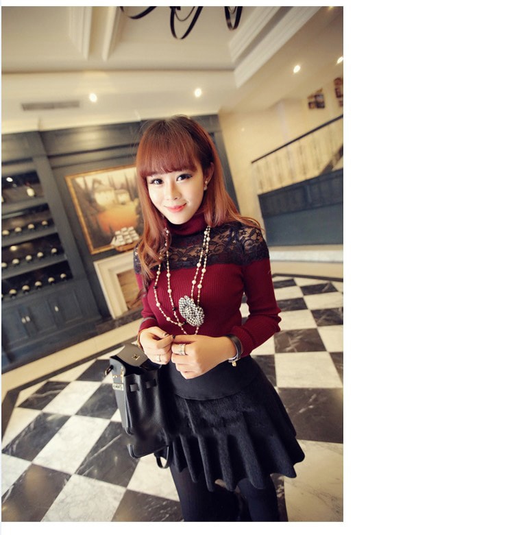 Lace Blouse BL2442 Red