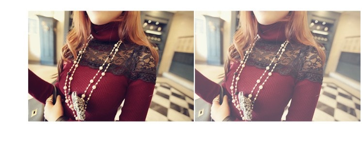 Lace Blouse BL2442 Red