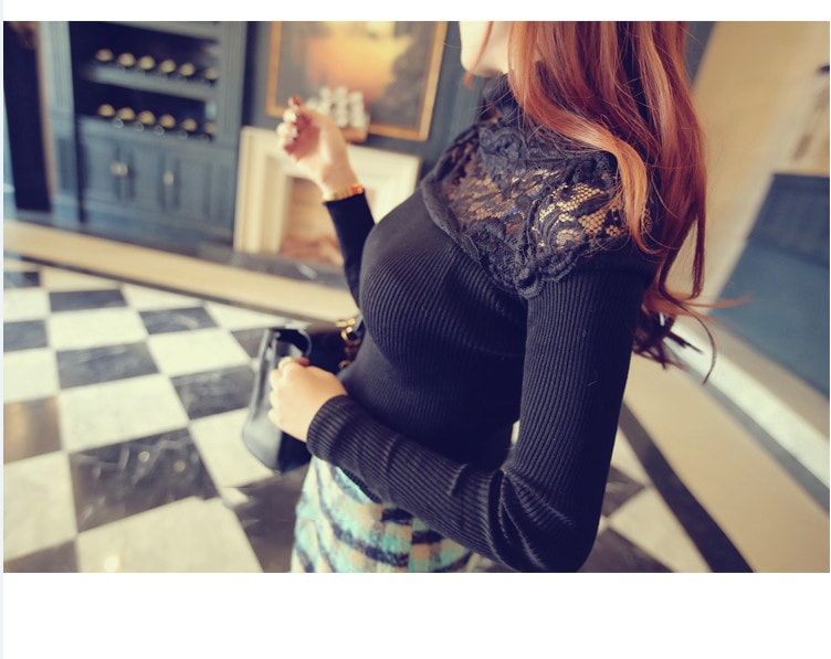 Lace Blouse BL2443 Black