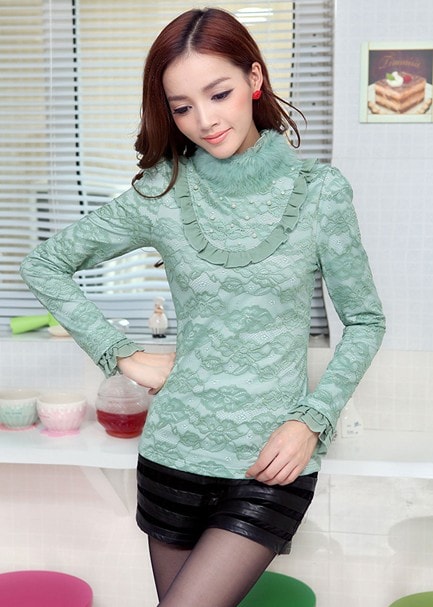 Lace Blouse BL2451 Green