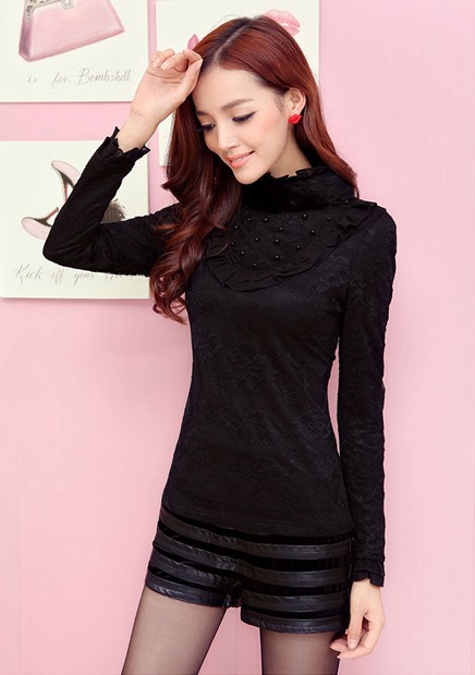 Lace Blouse BL2455 Black