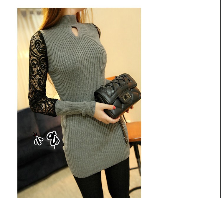 Lace Blouse BL2465 Grey