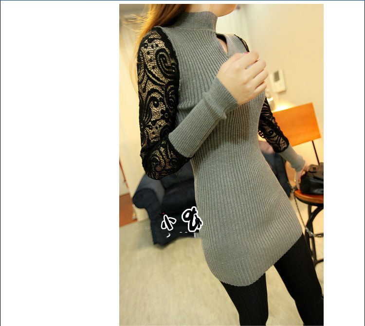 Lace Blouse BL2465 Grey