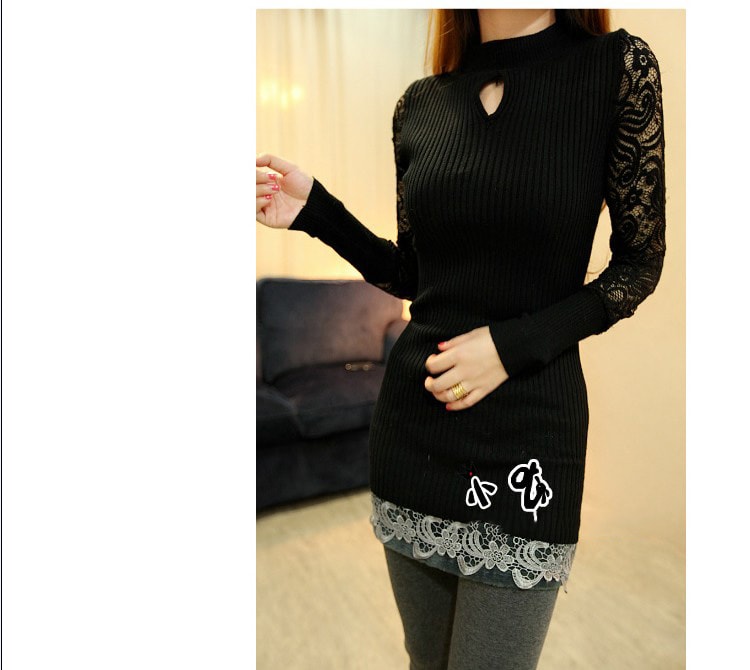 Lace Blouse BL2472 Black