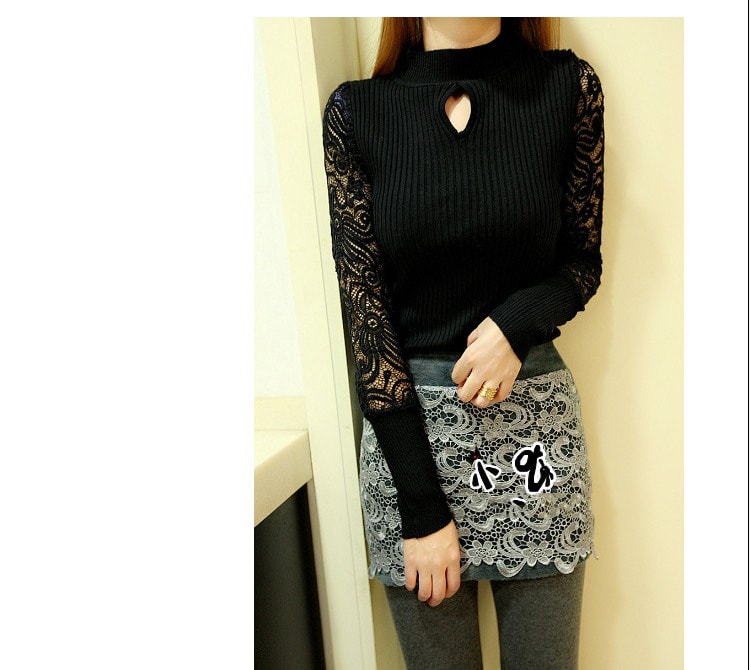 Lace Blouse BL2472 Black