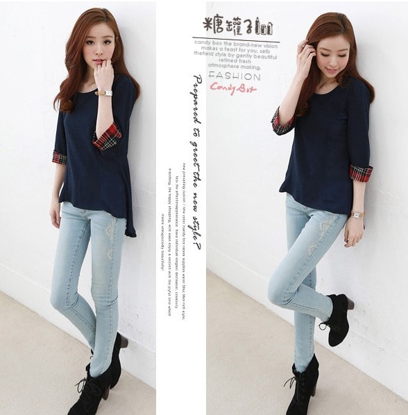 Blouse BL2475 Dark Blue