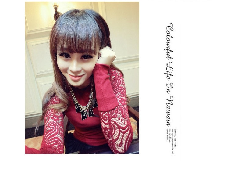 Lace Blouse BL2486 Red