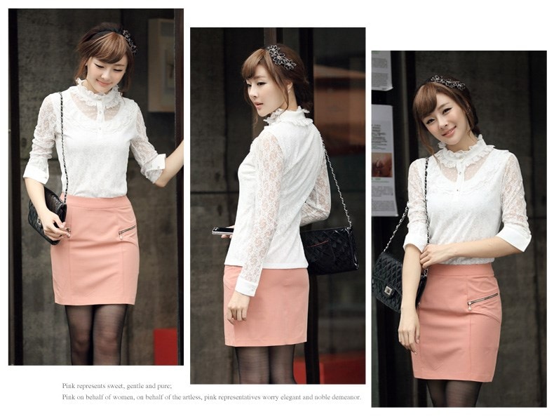 Lace Blouse BL2494 White