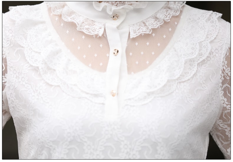 Lace Blouse BL2494 White