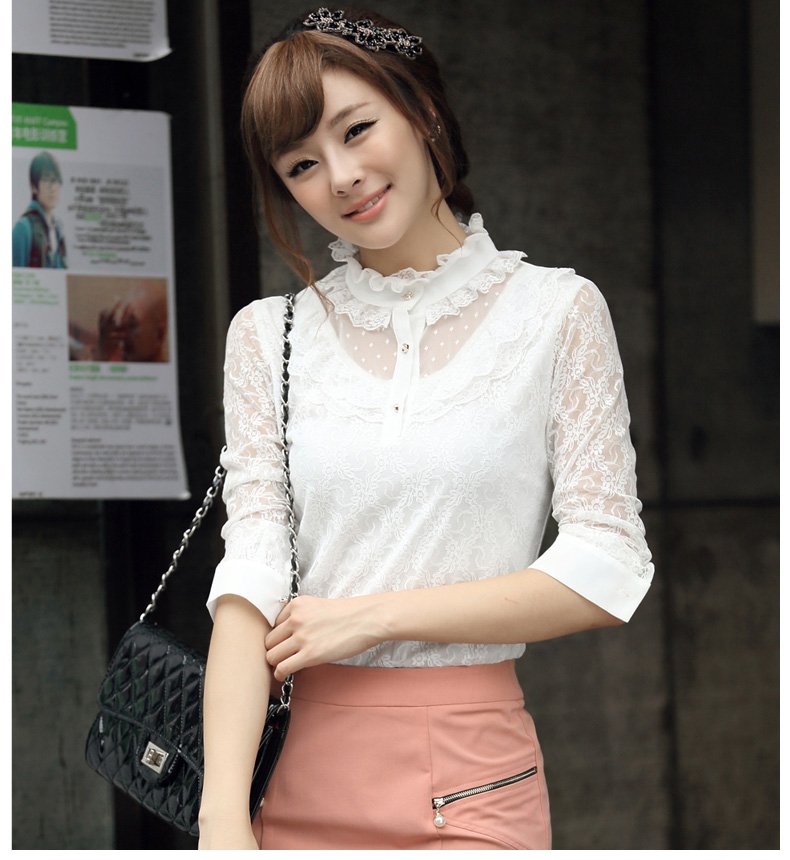 Lace Blouse BL2494 White