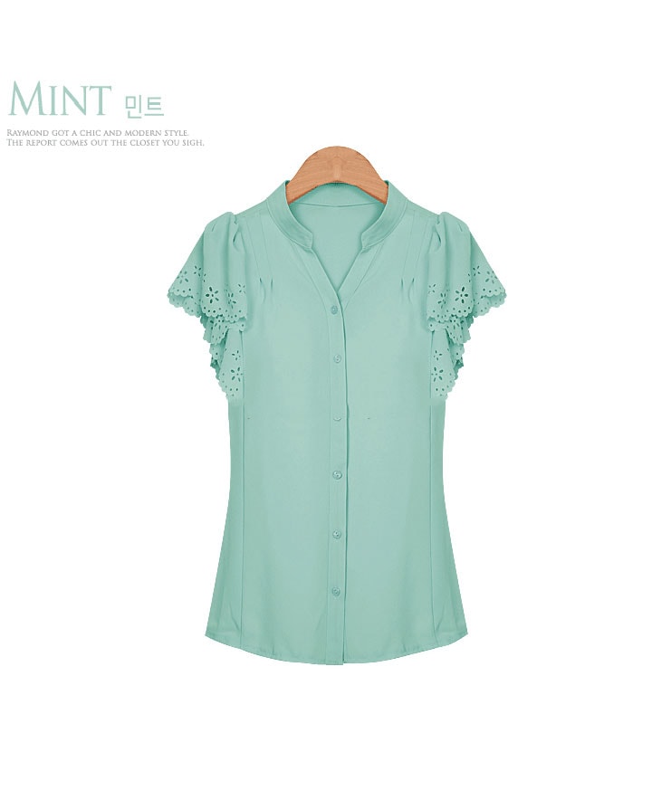 Chiffon Blouse BL2499 Green