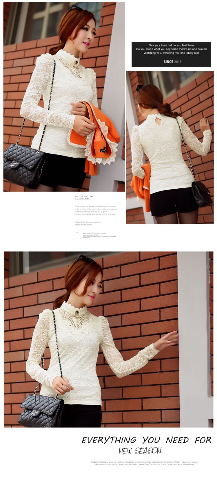 Lace Blouse BL2501 Beige