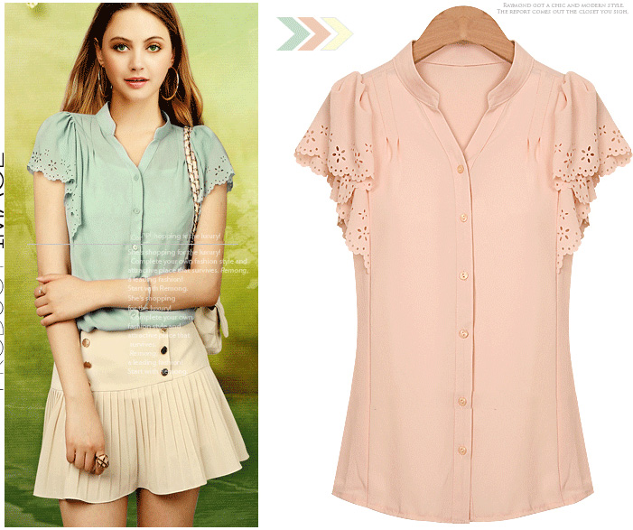 Chiffon Blouse BL2505 Pink