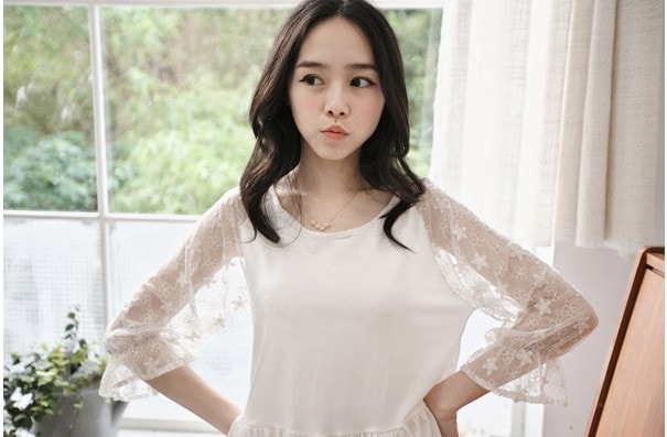 Lace Blouse BL2517 White