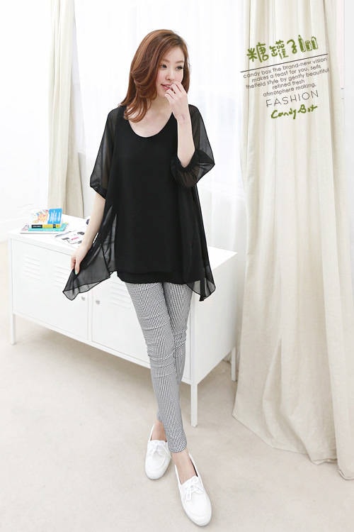 Chiffon Blouse BL2520 Black