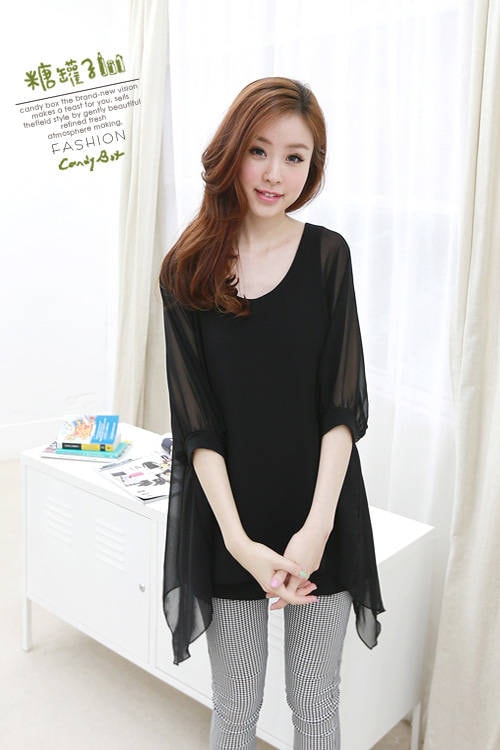 Chiffon Blouse BL2520 Black