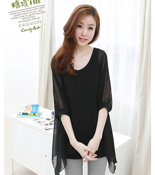 Chiffon Blouse BL2520 Black