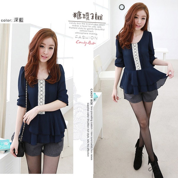 Blouse BL2522 Dark Blue