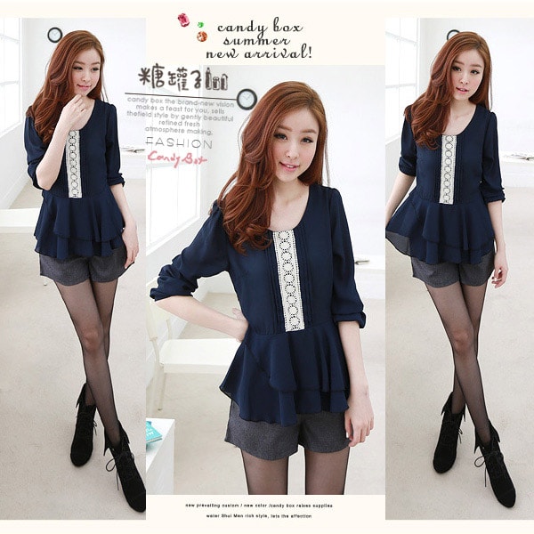 Blouse BL2522 Dark Blue