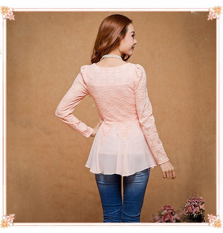 Lace Blouse BL2523 Pink