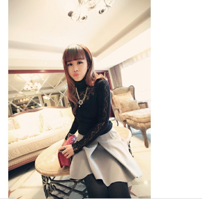 Lace Blouse BL2525 Black