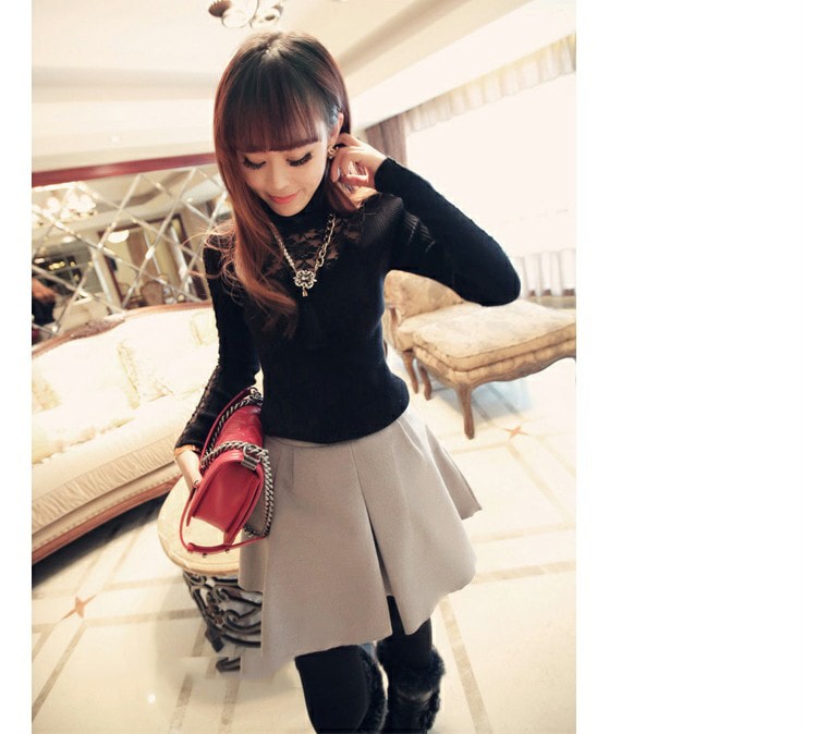 Lace Blouse BL2525 Black