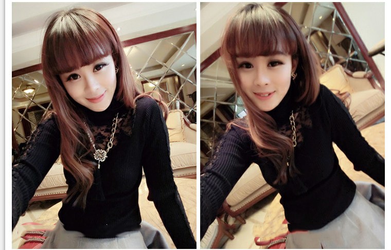 Lace Blouse BL2525 Black